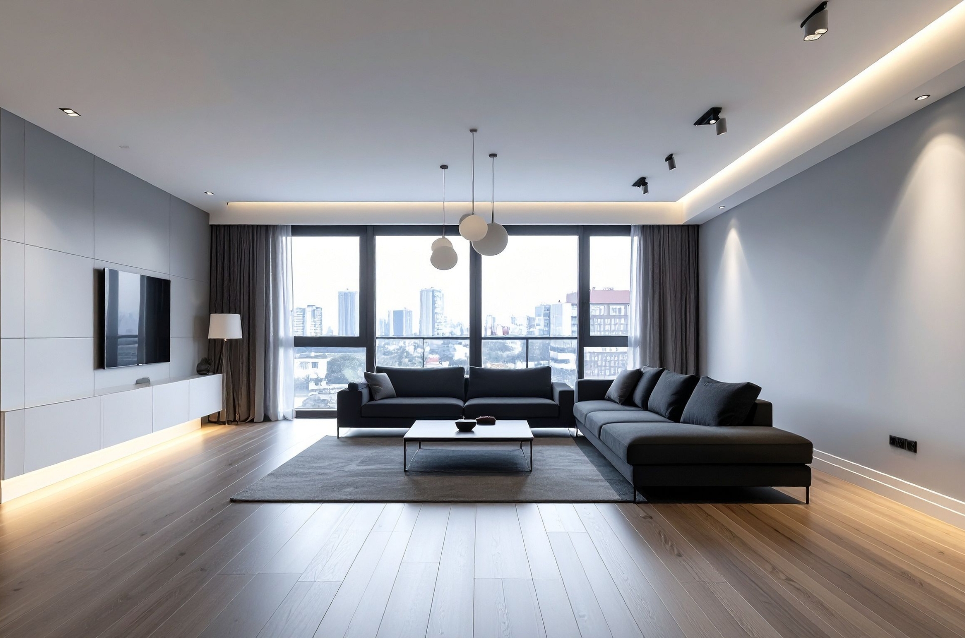 Modern Minimalist Living Room Execution